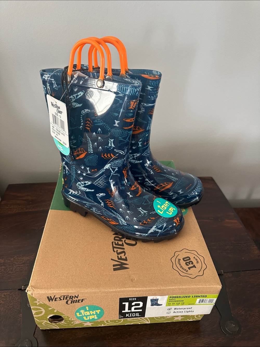 Western Chief Dinosaurs Boys Rain Boots Size 12 - Picture 10 of 10